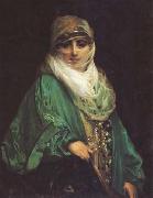 Jean Leon Gerome Femme de Constantinople debout (mk32) oil